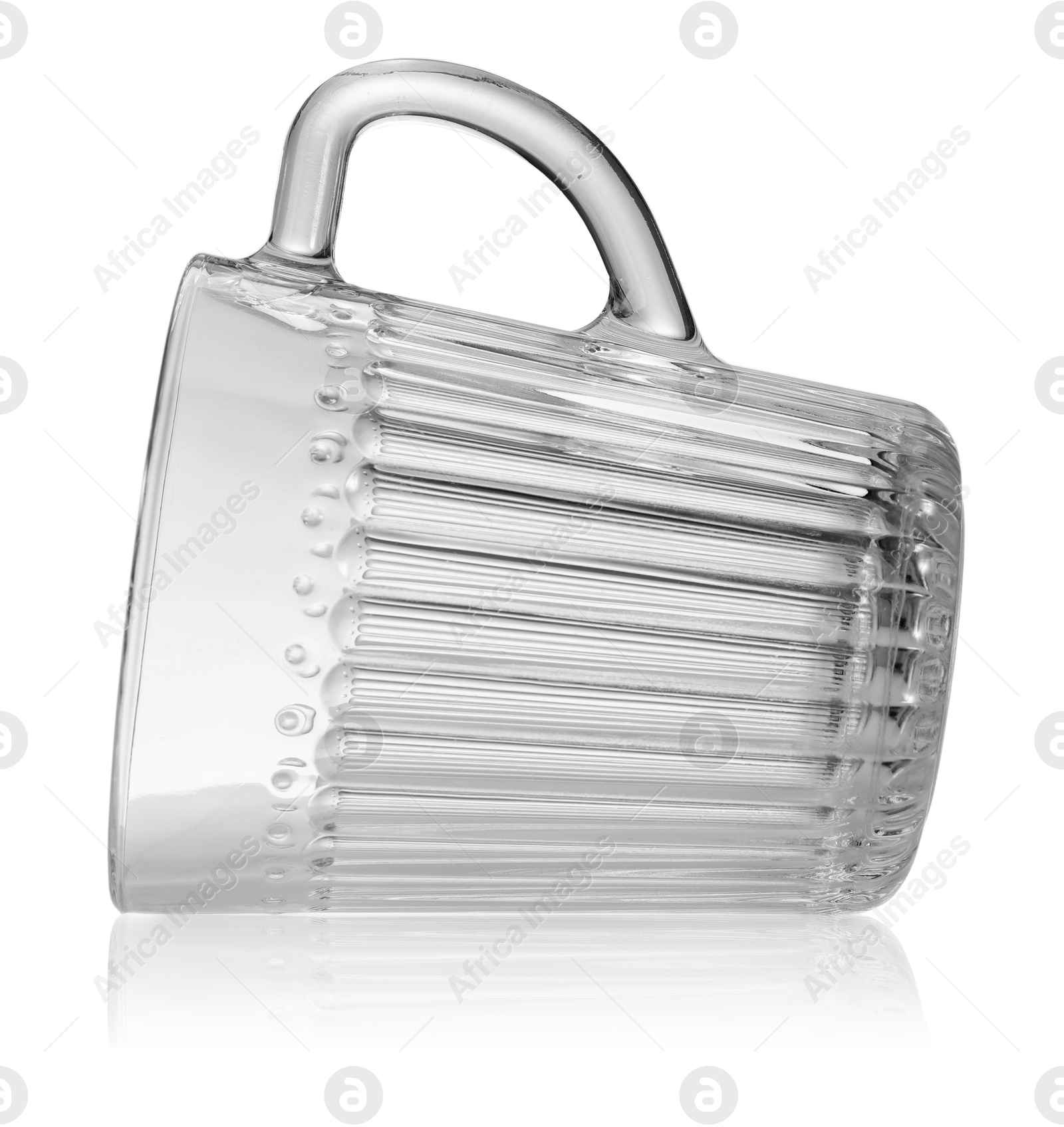 One empty clean glass isolated on white Photo of One empty clean glass isolated on white