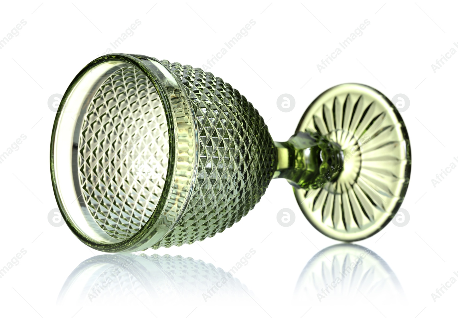 One empty clean glass isolated on white Photo of One empty clean glass isolated on white