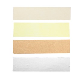 Image of Pieces of different adhesive tapes isolated on white, set