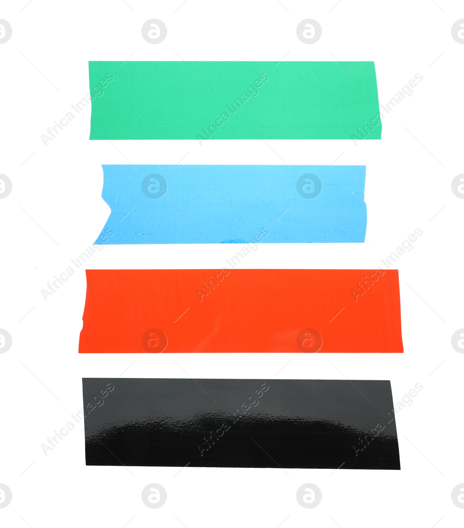 Pieces of different adhesive tapes isolated on white, set Image of Pieces of different adhesive tapes isolated on white, set