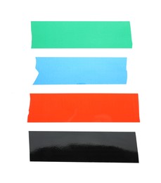 Image of Pieces of different adhesive tapes isolated on white, set