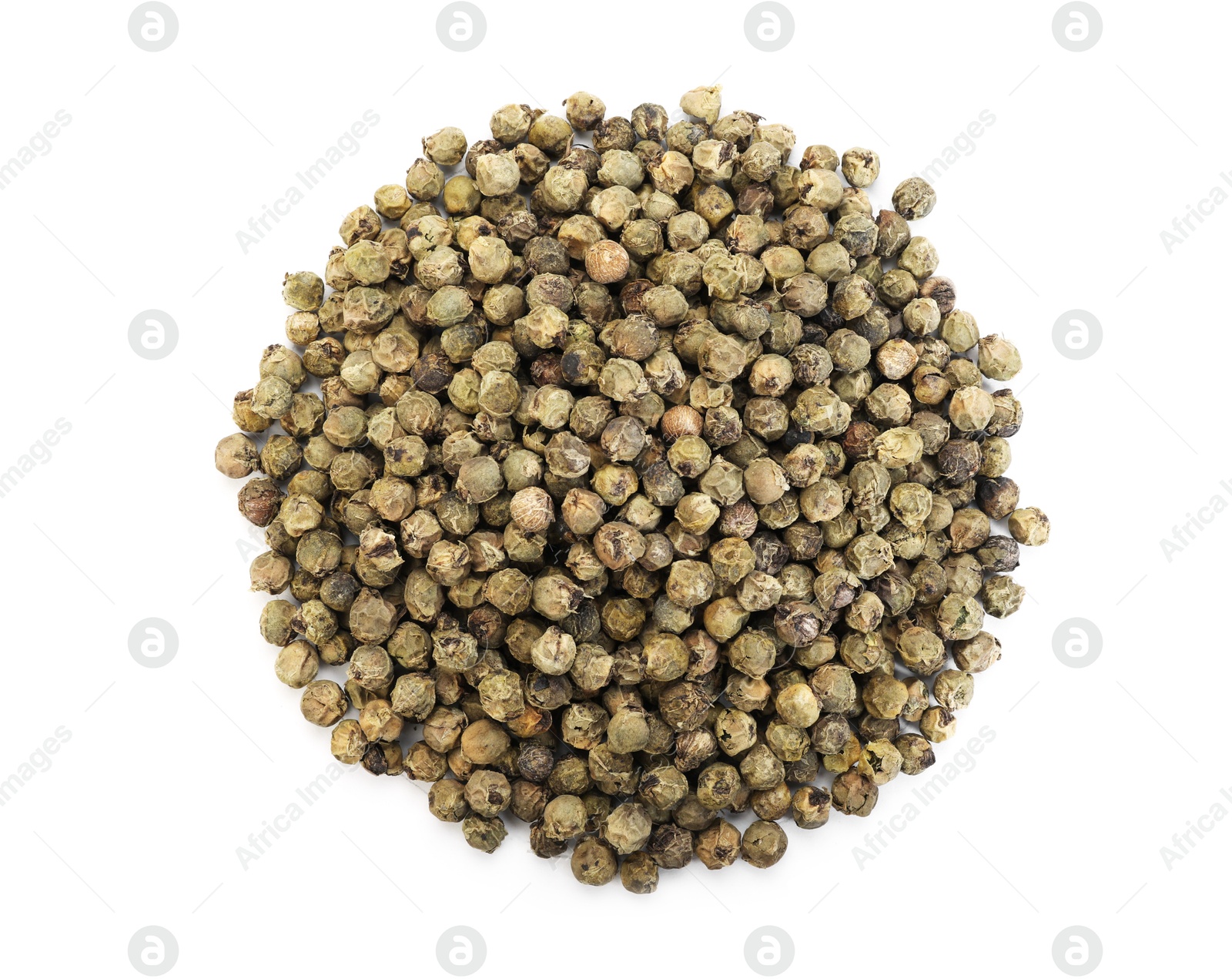 Pile of aromatic pepper isolated on white, top view Photo of Pile of aromatic pepper isolated on white, top view