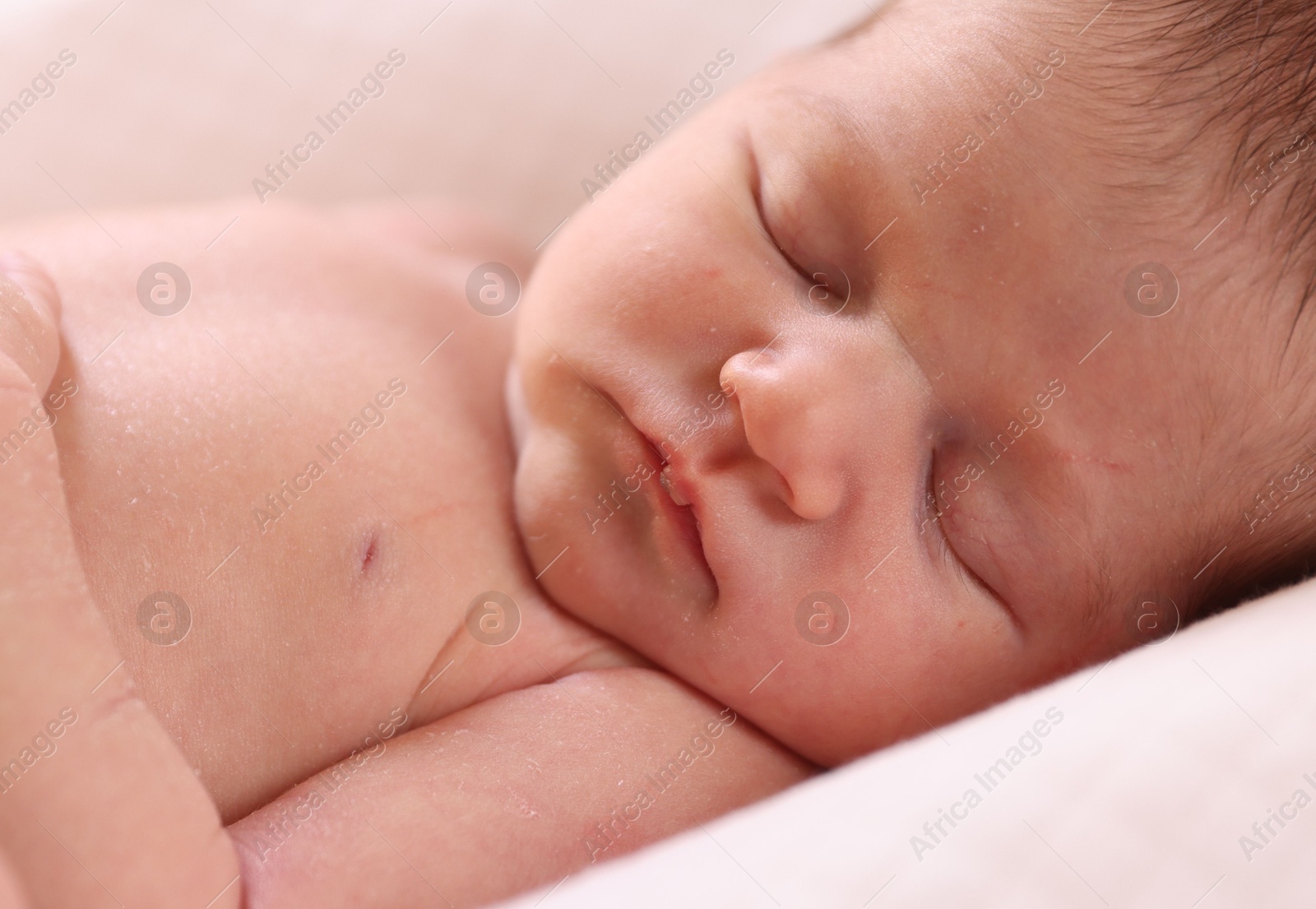 Bedtime. Cute little baby sleeping in lounger indoors Photo of Bedtime. Cute little baby sleeping in lounger indoors