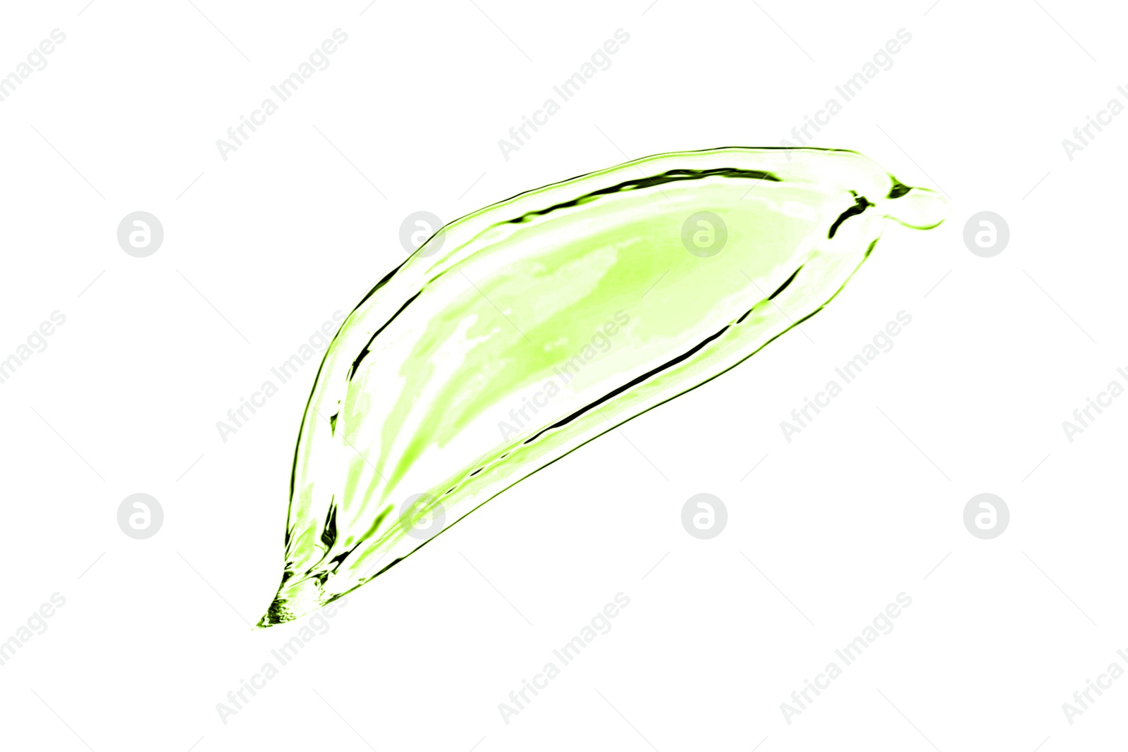 Splash of green water in air on white background Image of Splash of green water in air on white background