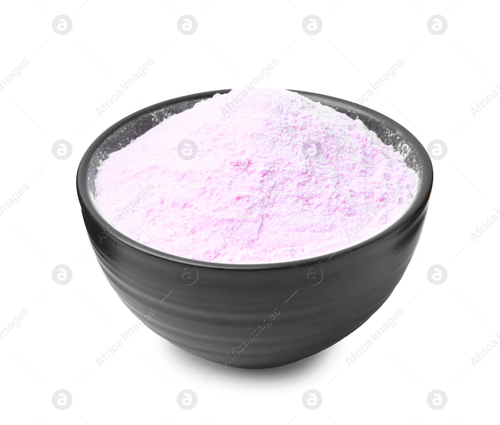 Superfood. Acerola powder in bowl isolated on white Photo of Superfood. Acerola powder in bowl isolated on white