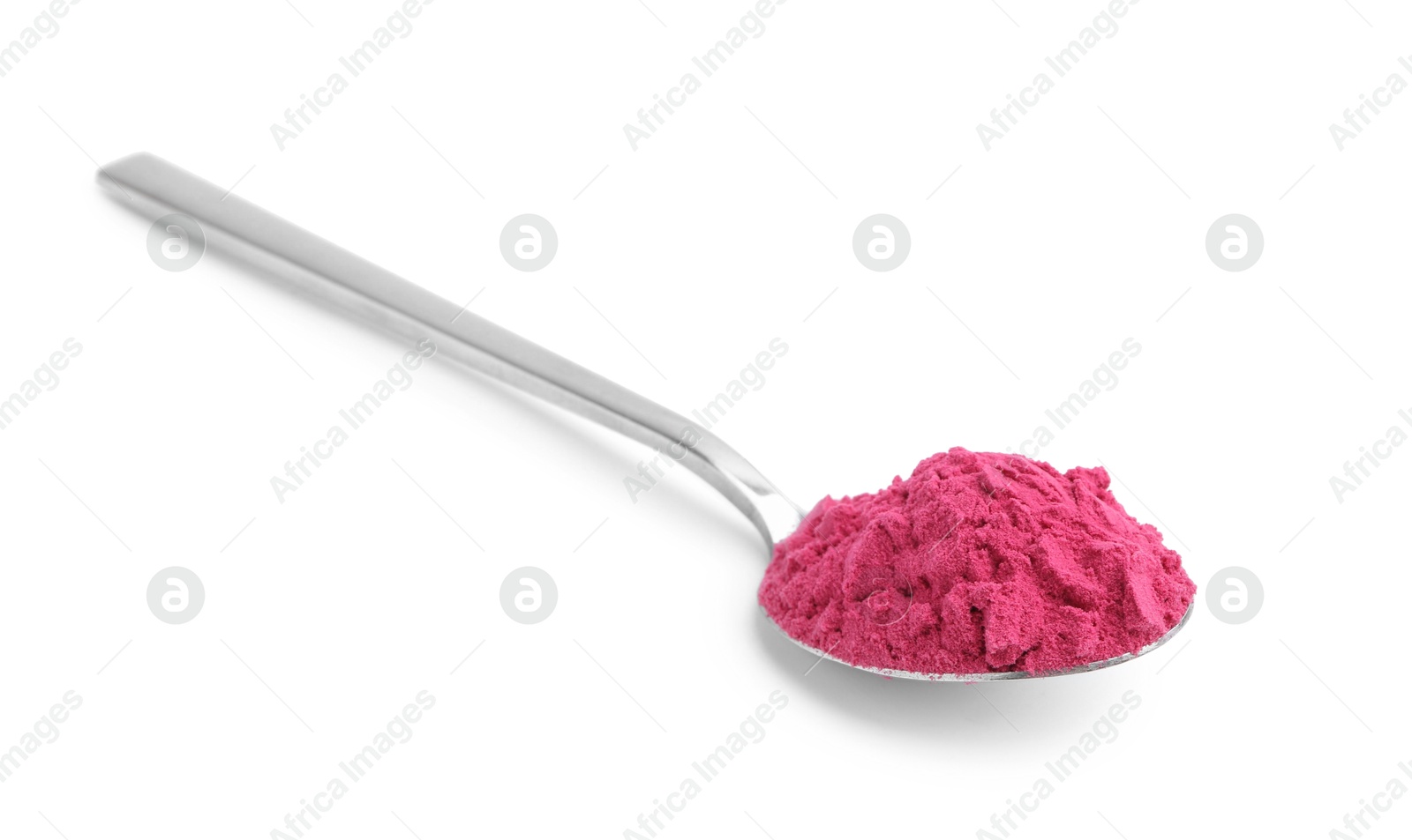 Superfood supplement. Acai powder isolated on white Photo of Superfood supplement. Acai powder isolated on white