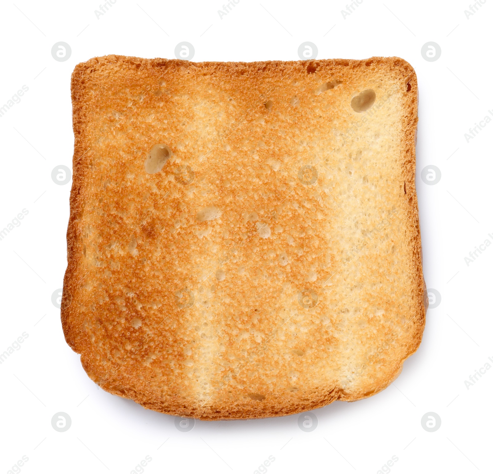 Piece of fresh toast bread isolated on white, top view Photo of Piece of fresh toast bread isolated on white, top view
