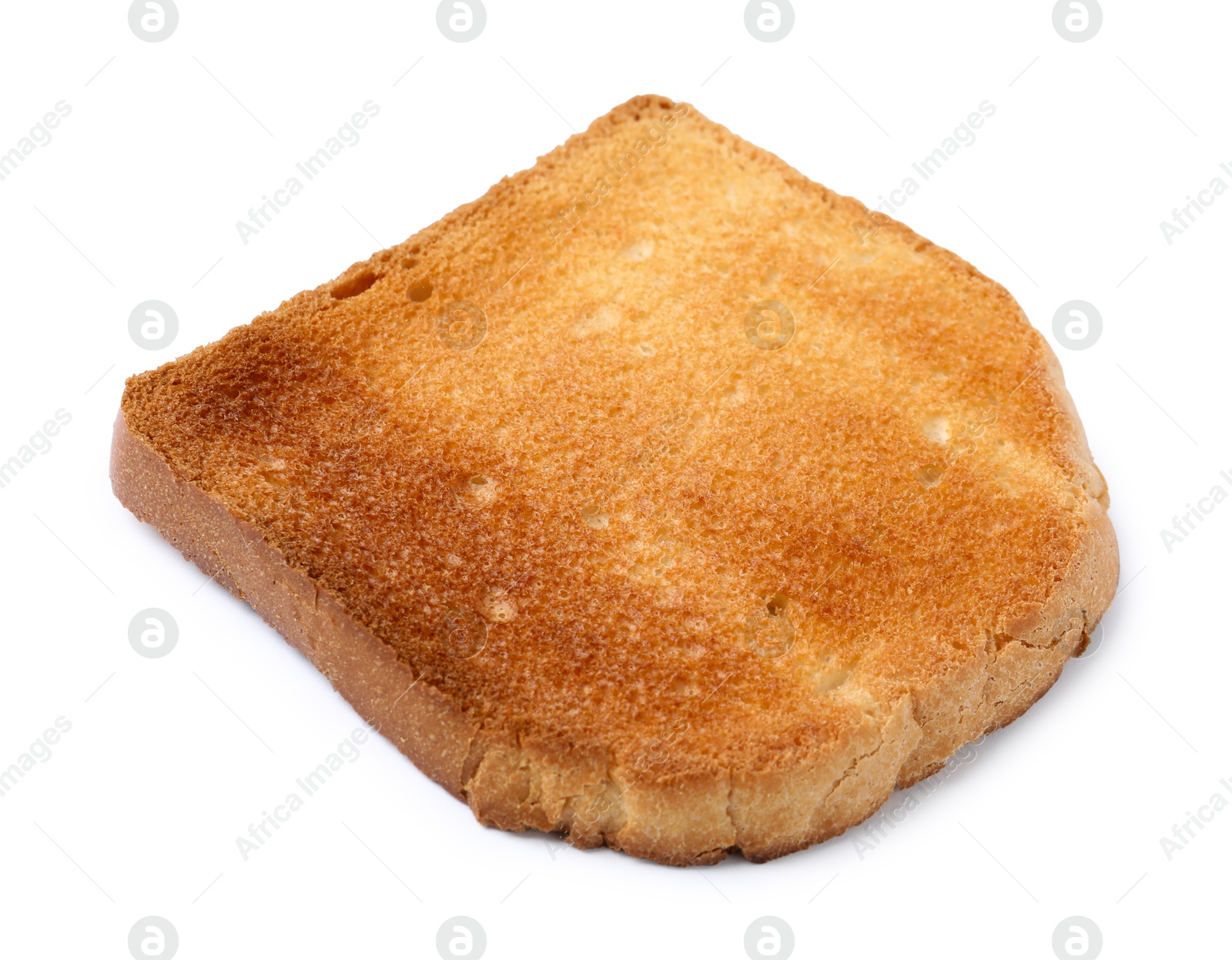 Piece of fresh toast bread isolated on white Photo of Piece of fresh toast bread isolated on white