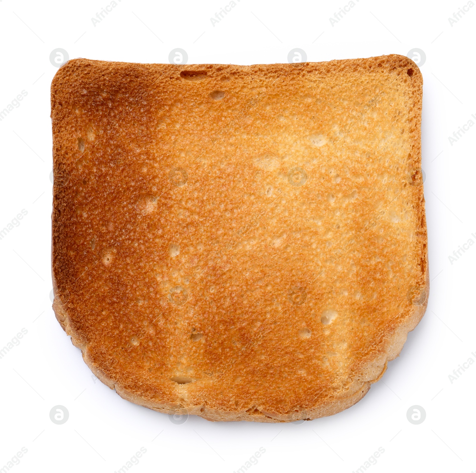 Piece of fresh toast bread isolated on white, top view Photo of Piece of fresh toast bread isolated on white, top view