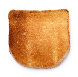 Photo of Piece of fresh toast bread isolated on white, top view