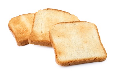 Photo of Piece of fresh toast bread isolated on white