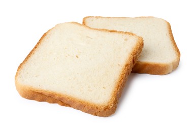 Photo of Piece of fresh toast bread isolated on white