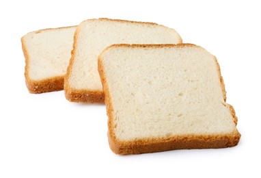 Photo of Piece of fresh toast bread isolated on white