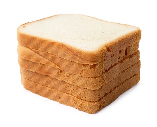 Photo of Pieces of fresh toast bread isolated on white