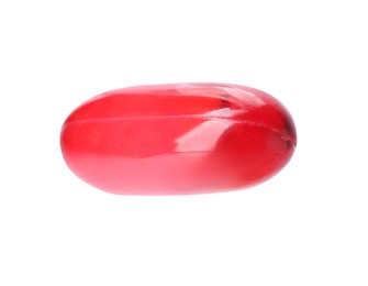 Photo of Collagen capsule isolated on white. Dietary supplement