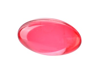 Photo of Collagen capsule isolated on white. Dietary supplement