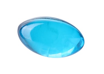 Photo of Collagen capsule isolated on white. Dietary supplement
