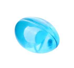 Photo of Collagen capsule isolated on white. Dietary supplement