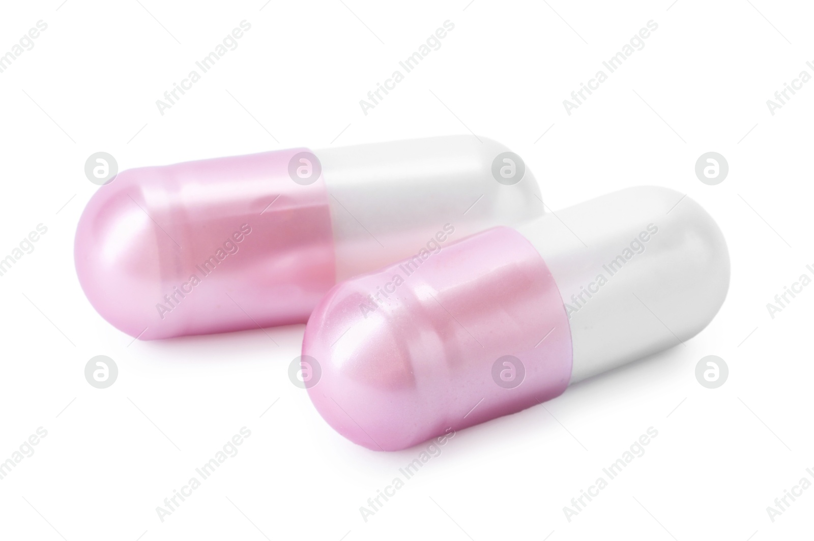 Collagen capsules isolated on white. Dietary supplement Photo of Collagen capsules isolated on white. Dietary supplement