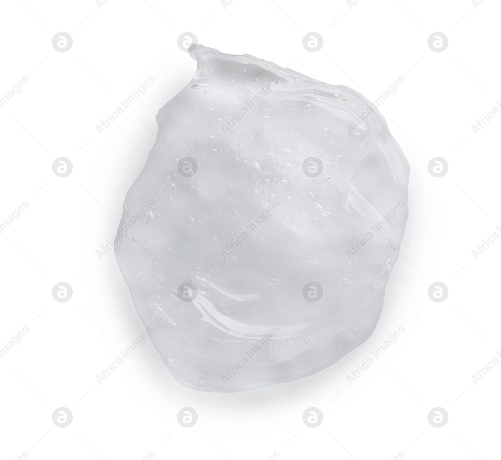 Sample of collagen gel isolated on white, top view Photo of Sample of collagen gel isolated on white, top view