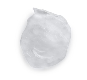 Photo of Sample of collagen gel isolated on white, top view