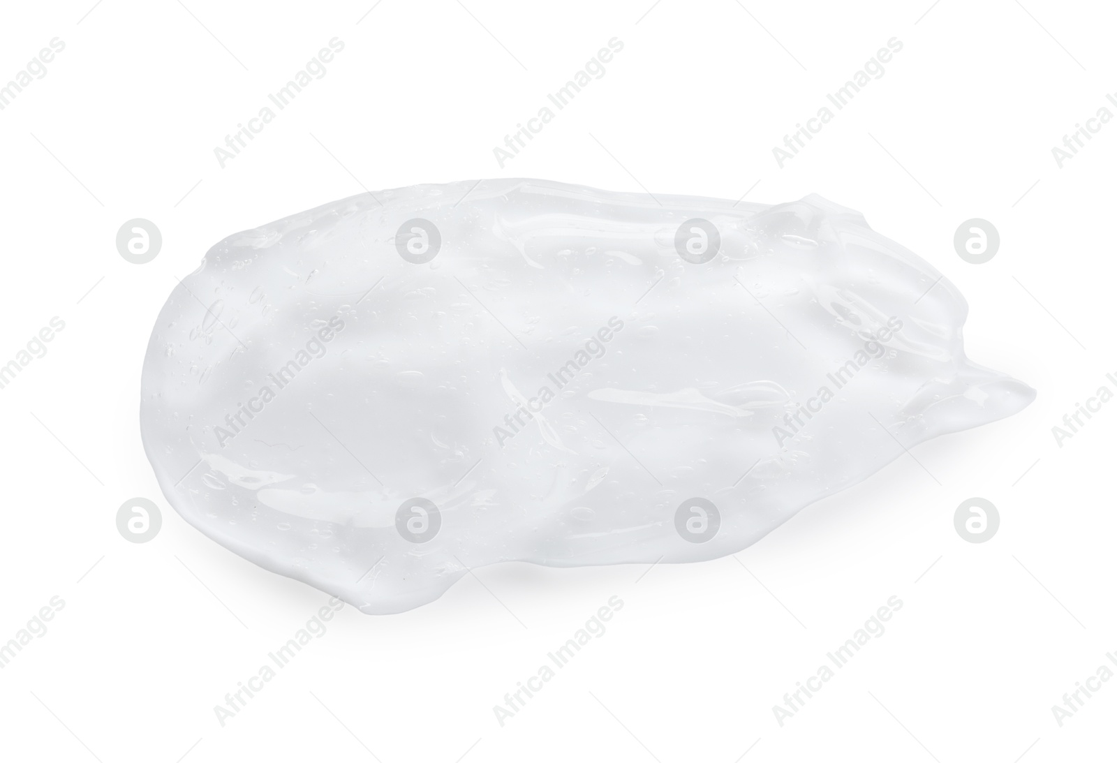 Sample of collagen gel isolated on white, top view Photo of Sample of collagen gel isolated on white, top view
