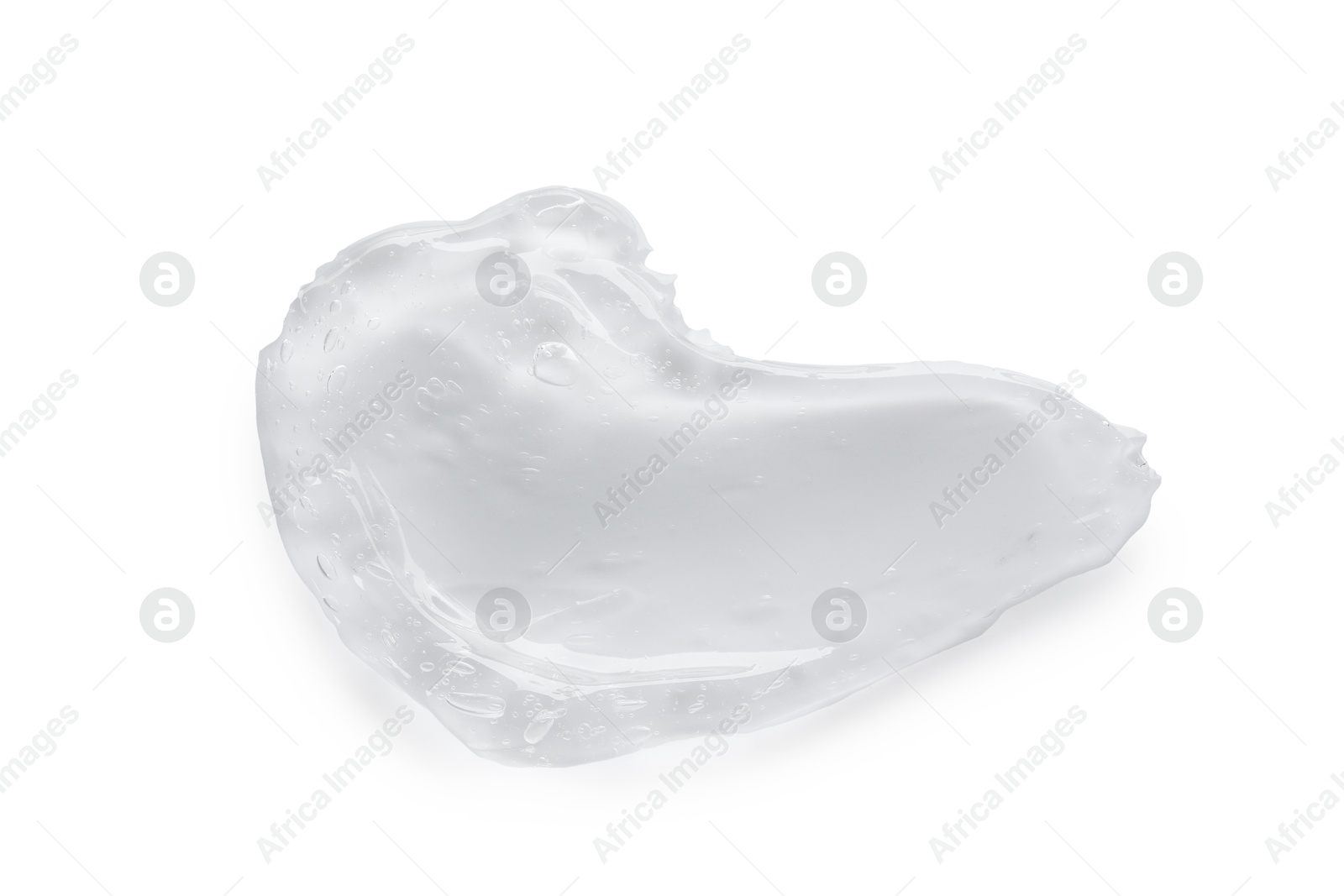 Sample of collagen gel isolated on white, top view Photo of Sample of collagen gel isolated on white, top view