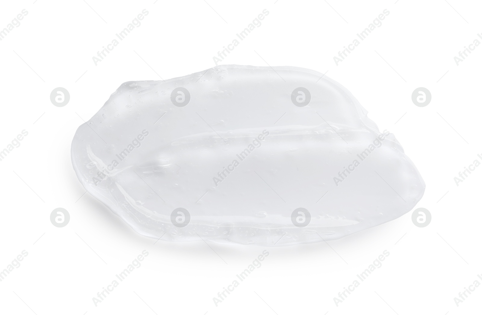 Sample of collagen gel isolated on white, top view Photo of Sample of collagen gel isolated on white, top view