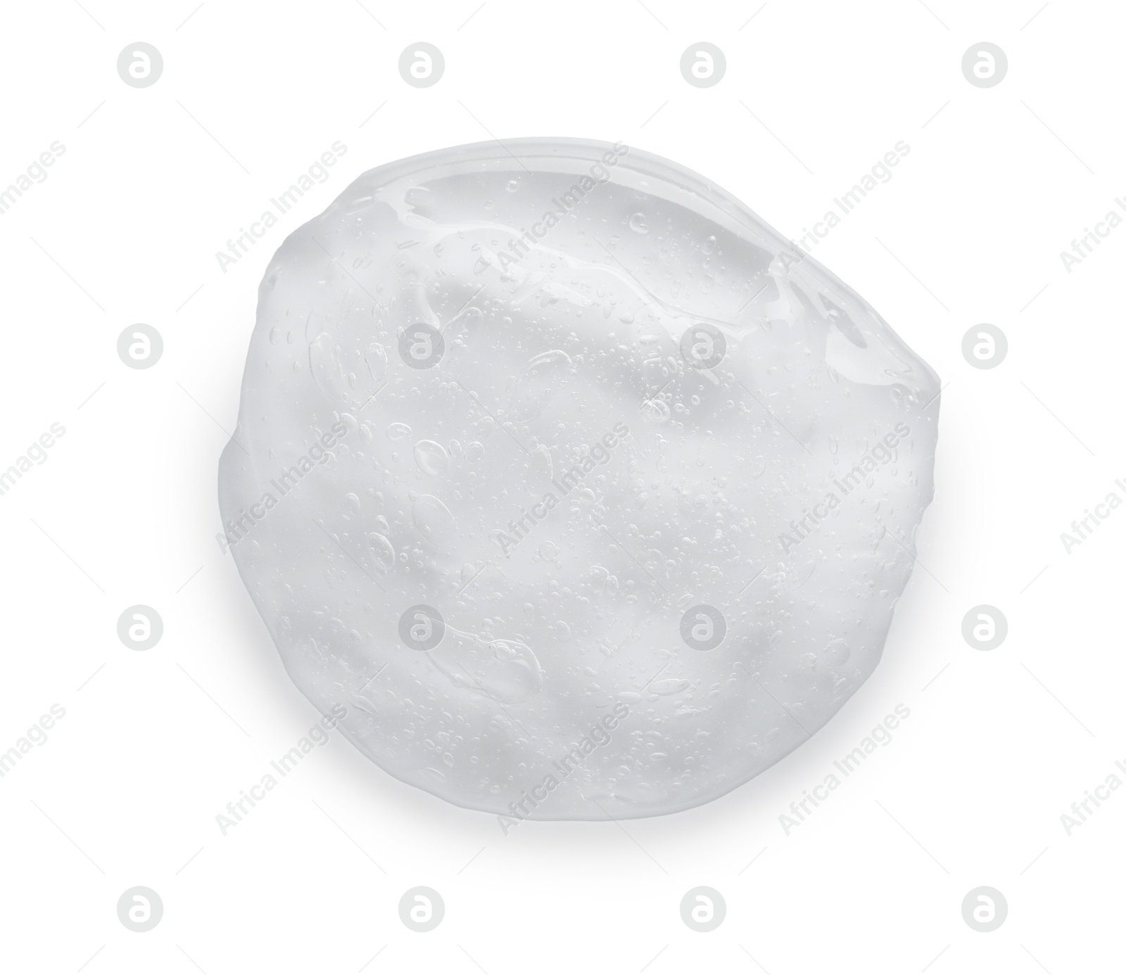 Sample of collagen gel isolated on white, top view Photo of Sample of collagen gel isolated on white, top view