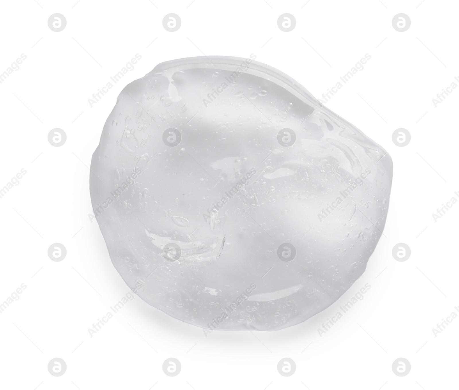 Sample of collagen gel isolated on white, top view Photo of Sample of collagen gel isolated on white, top view