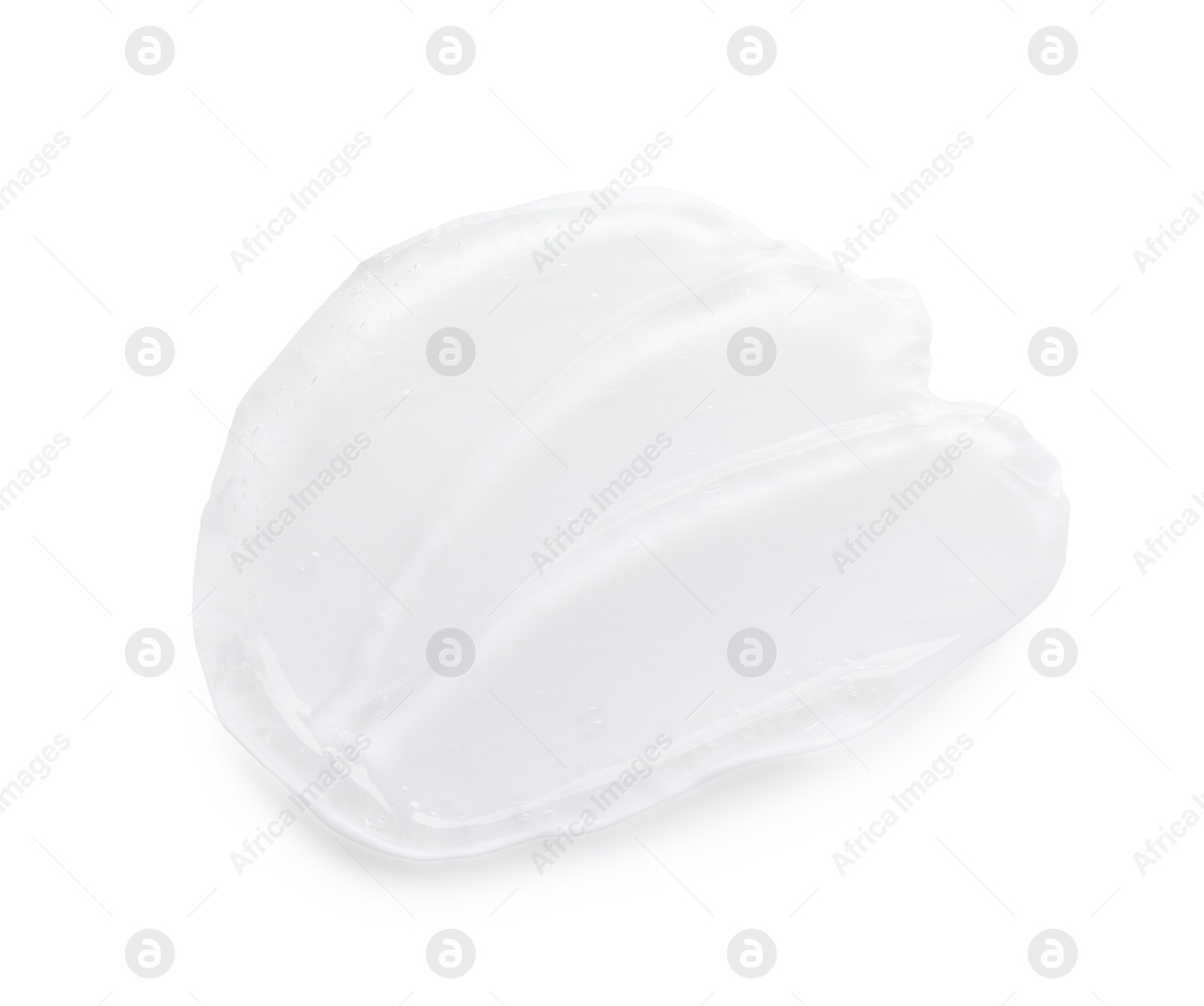 Sample of collagen gel isolated on white, top view Photo of Sample of collagen gel isolated on white, top view