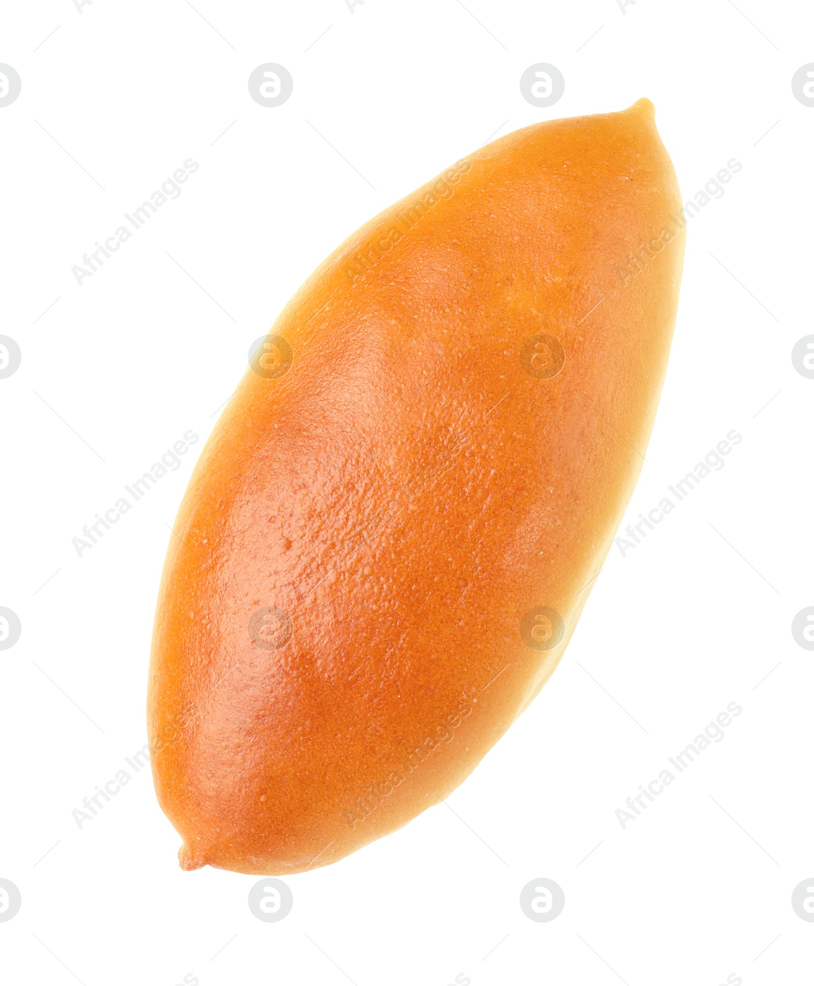 One tasty baked patty isolated on white Photo of One tasty baked patty isolated on white