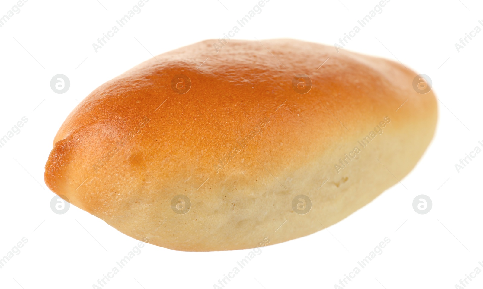 One tasty baked patty isolated on white Photo of One tasty baked patty isolated on white