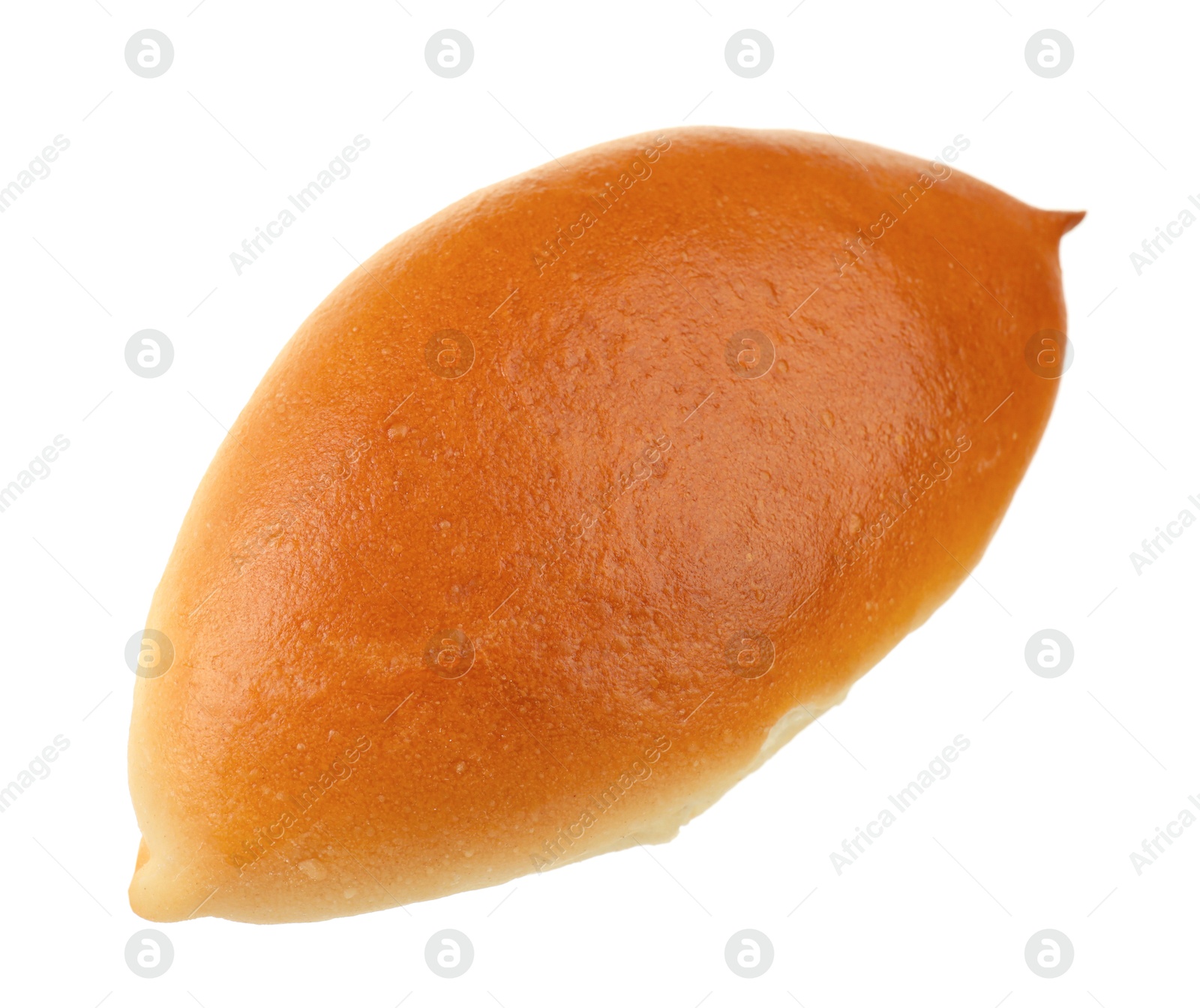 One tasty baked patty isolated on white Photo of One tasty baked patty isolated on white