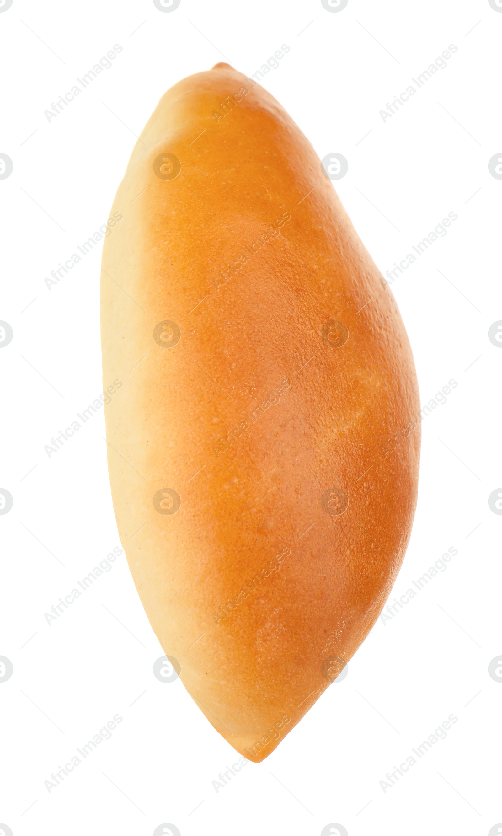 One tasty baked patty isolated on white Photo of One tasty baked patty isolated on white