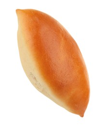 Photo of One tasty baked patty isolated on white