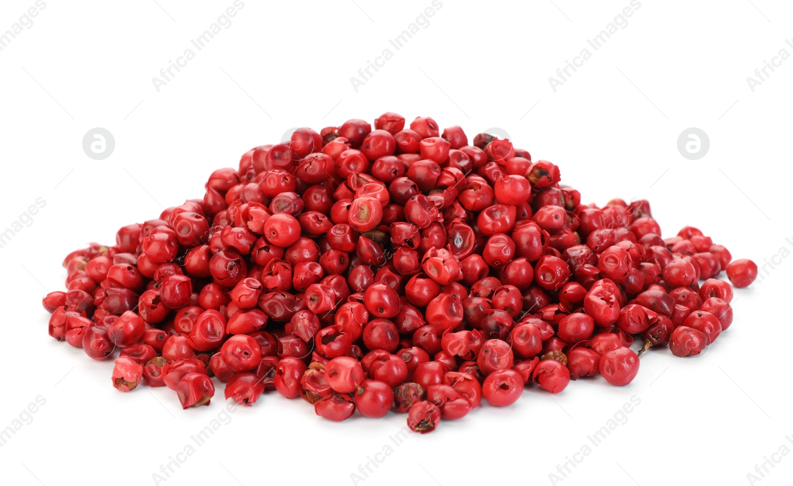 Pile of aromatic peppercorns isolated on white Photo of Pile of aromatic peppercorns isolated on white