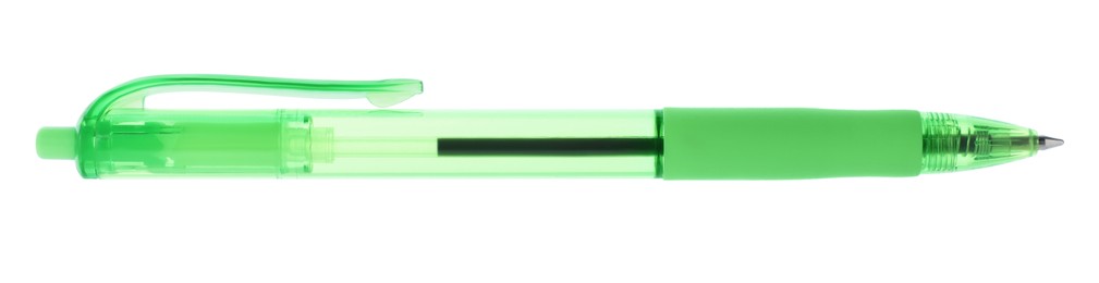 Photo of One stylish pen isolated on white. Office supply