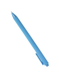 Photo of One stylish pen in air isolated on white