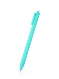 Photo of One stylish pen in air isolated on white