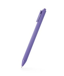 Photo of One stylish pen in air isolated on white