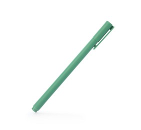 Photo of One stylish pen in air isolated on white