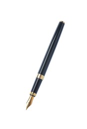Photo of One fountain pen in air isolated on white
