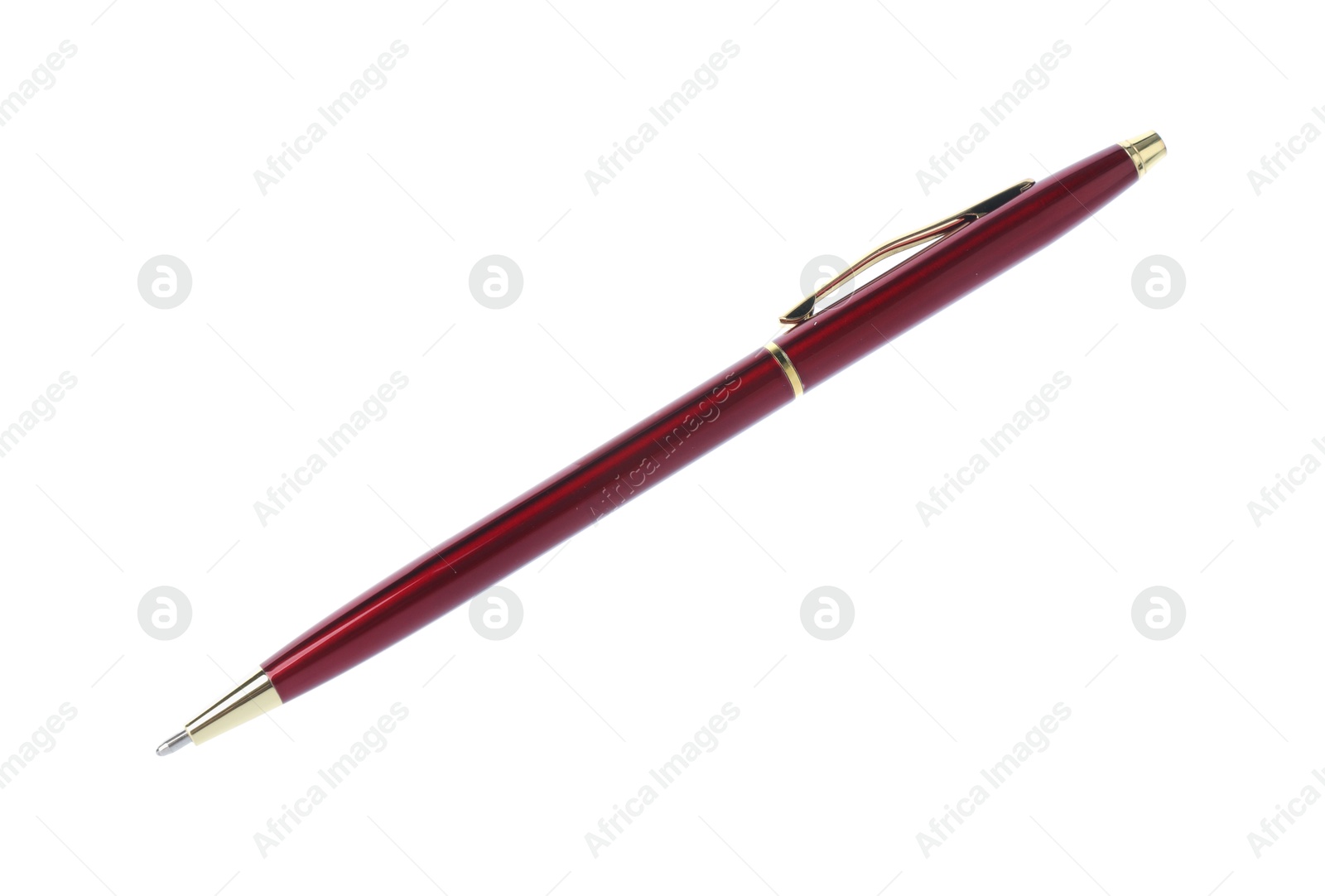 One stylish pen in air isolated on white Photo of One stylish pen in air isolated on white