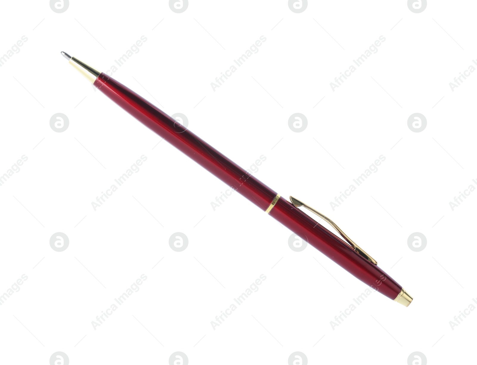 One stylish pen in air isolated on white Photo of One stylish pen in air isolated on white