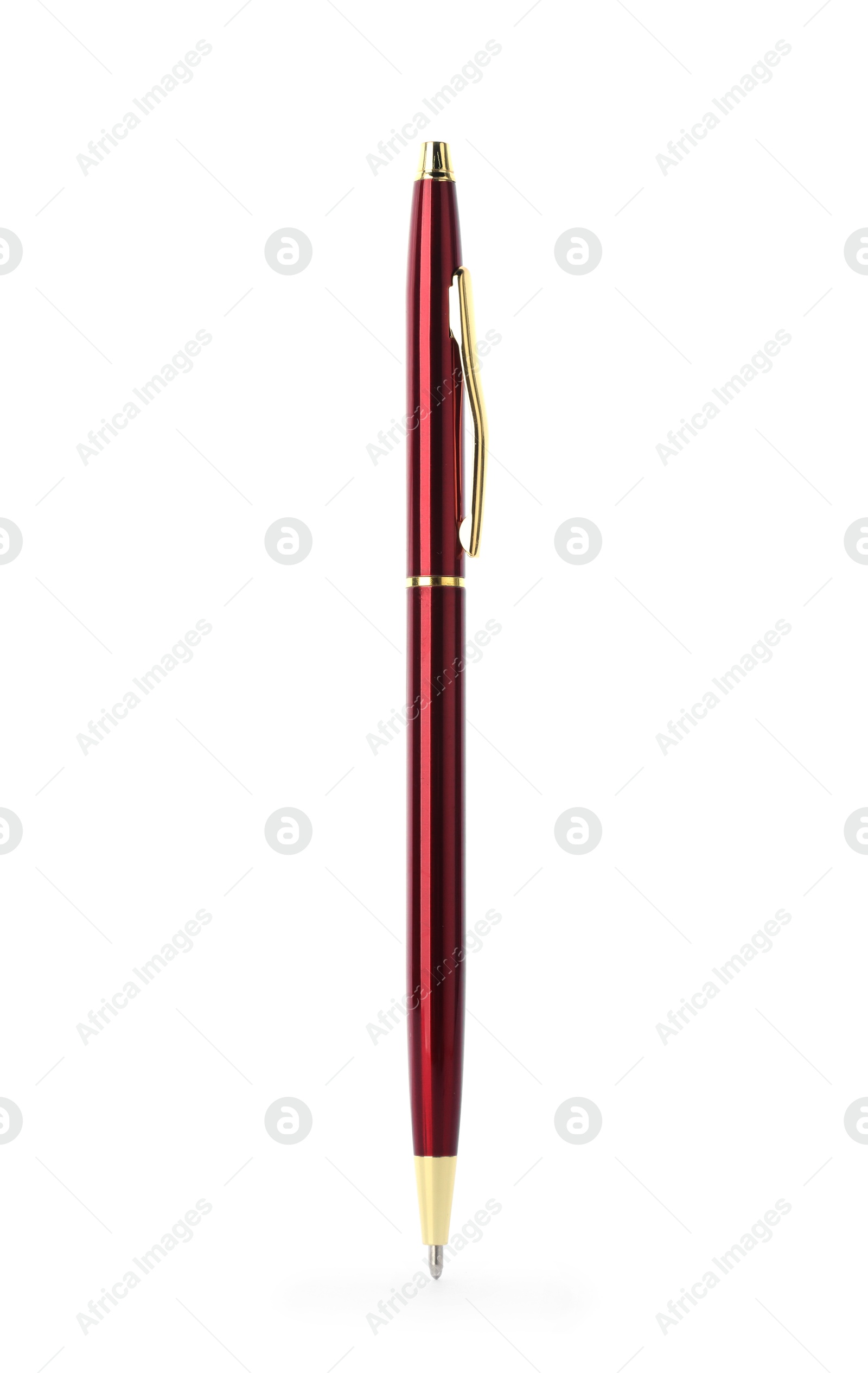 One stylish pen in air isolated on white Photo of One stylish pen in air isolated on white