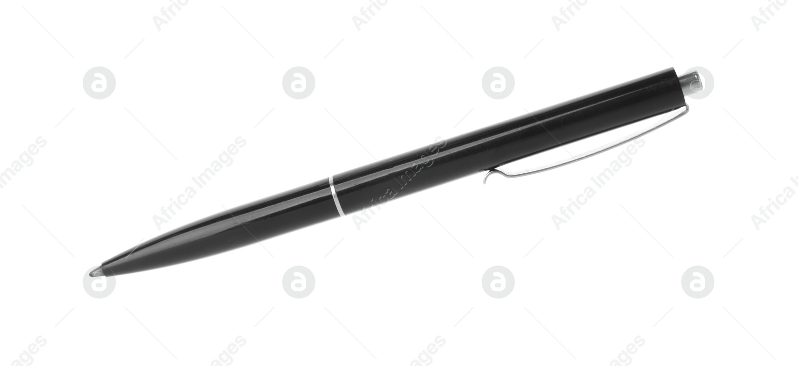 One stylish pen isolated on white. Office supply Photo of One stylish pen isolated on white. Office supply