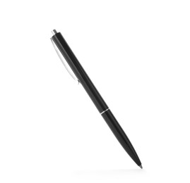 Photo of One stylish pen in air isolated on white