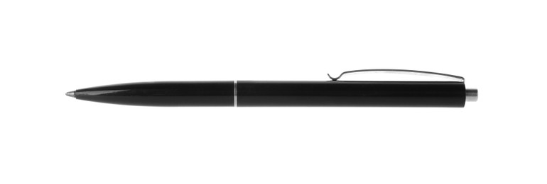 Photo of One stylish pen isolated on white. Office supply