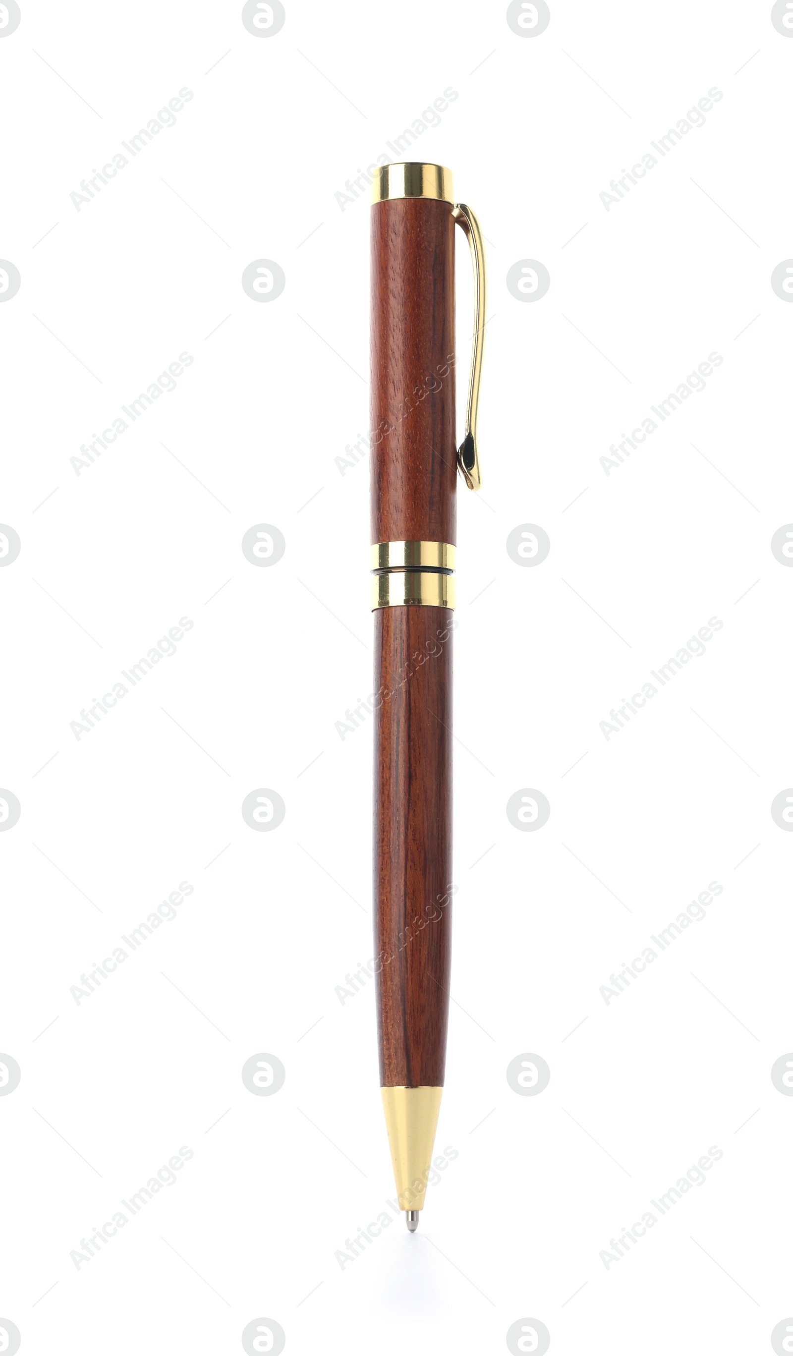 One stylish pen in air isolated on white Photo of One stylish pen in air isolated on white
